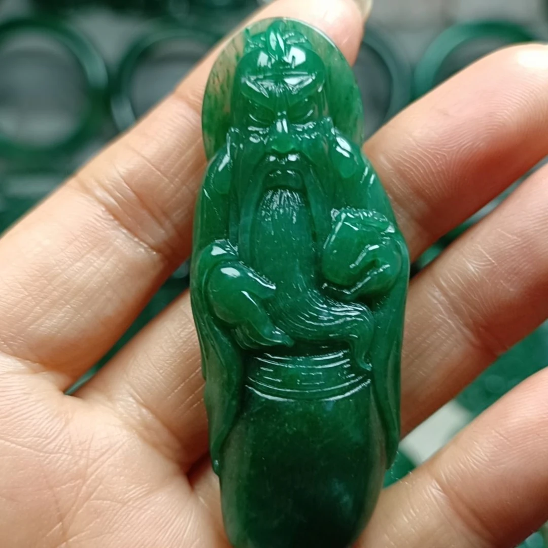 独山玉武财神未镶嵌