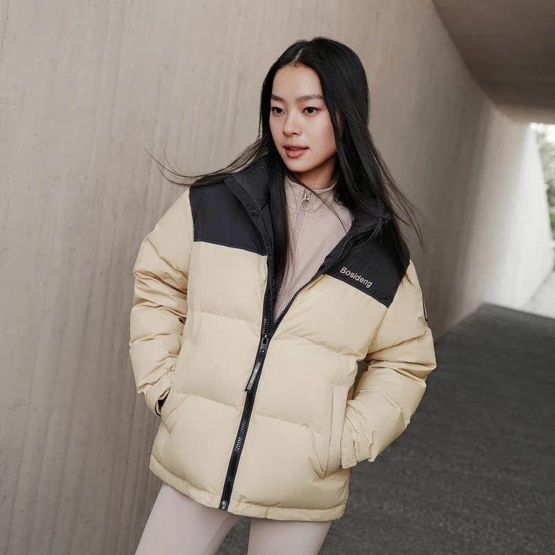 波司登【多色时尚】2024冬季新款男女短款运动立领羽绒服B40143380