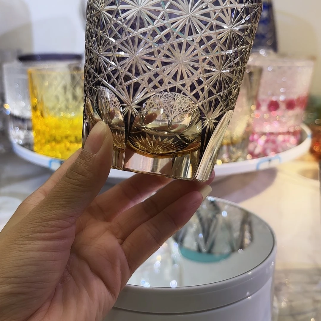 水晶玻璃吸管款钊**想微瑕紫色