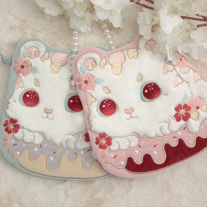 静还决兔子刺绣包包  原创汉服汉元素国风刺绣手提包单肩百搭