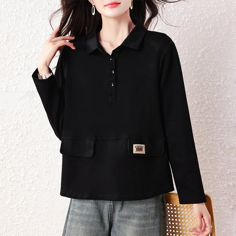 【女神新衣】2025早秋新款百搭简约大码设计感时尚休闲宽松显瘦上衣