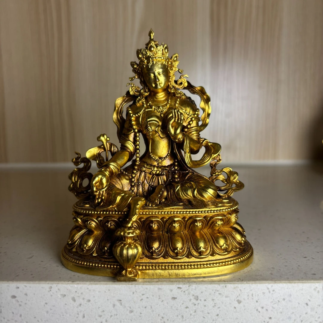 财宝度母鎏金摆件