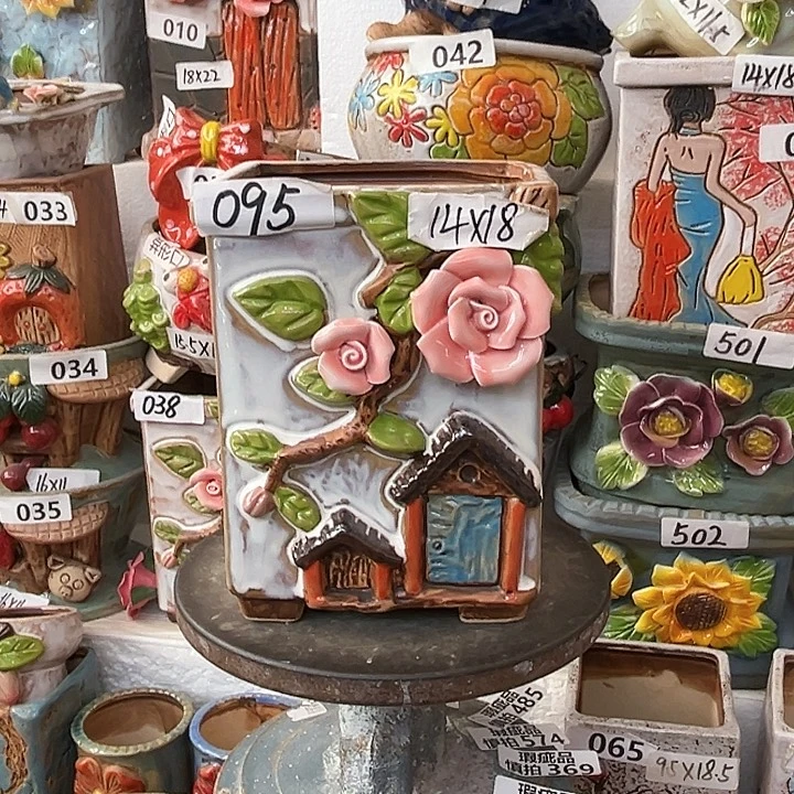 粗陶材质多肉花盆