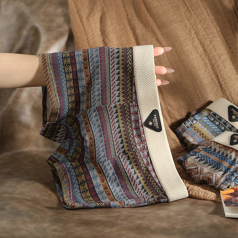 复古民族风男士内裤棉质透气舒适平角裤美式阿美咔叽四角裤短裤头