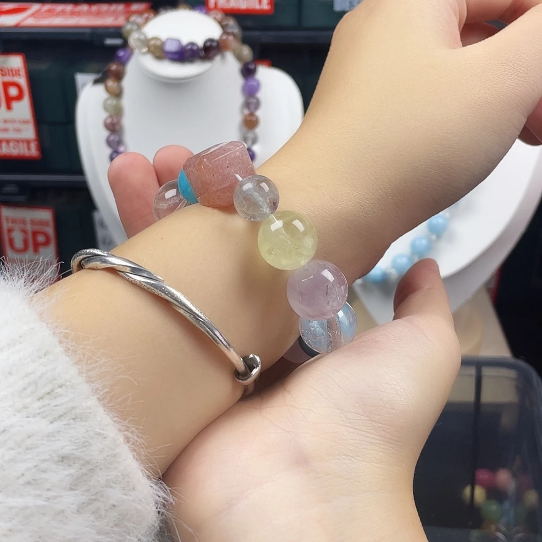 手链烟晶银S925镶嵌