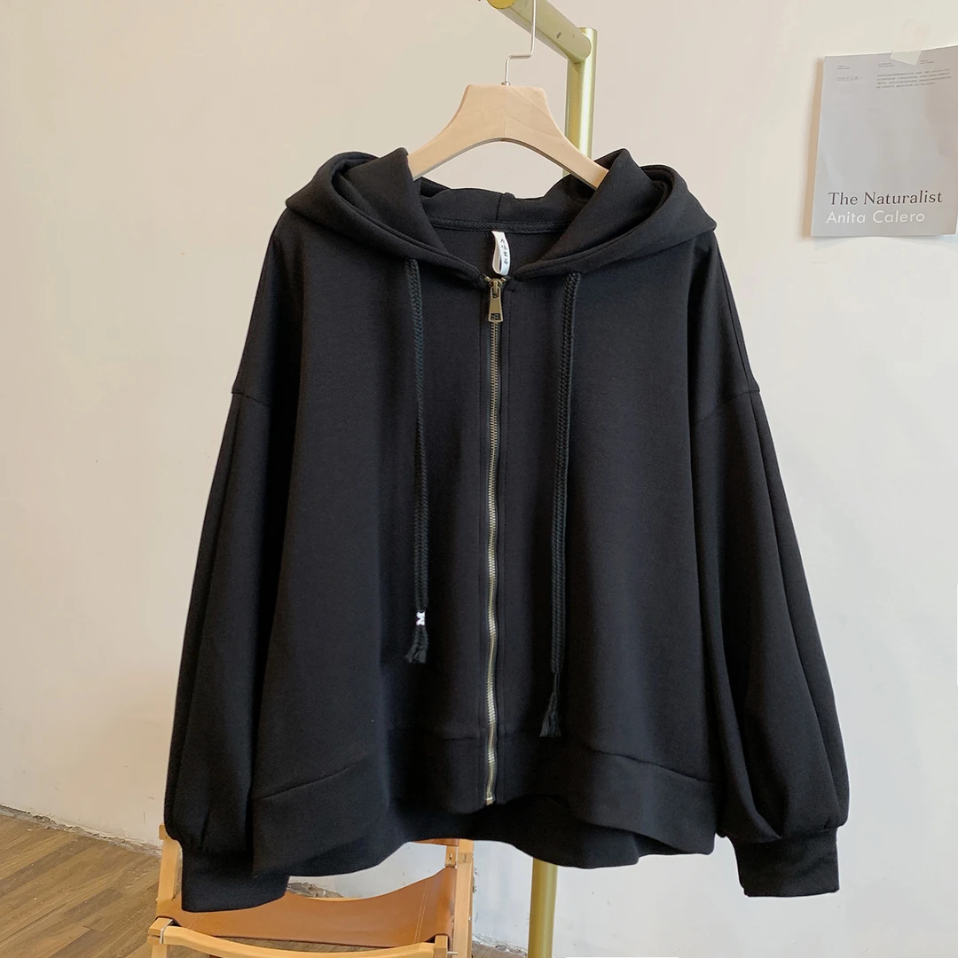 大学生C4707拉链抽绳连帽卫衣外套