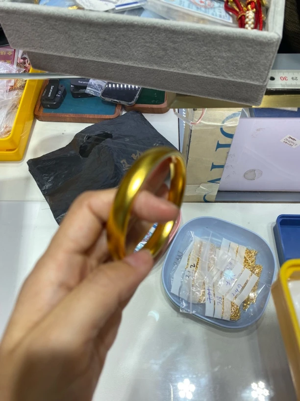 足银珐琅手镯 足银泥鳅背手镯 古法 精致时尚饰品