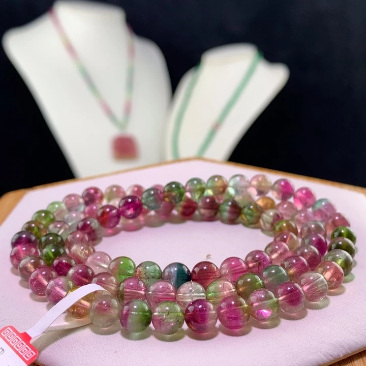 双色碧玺手链未镶嵌