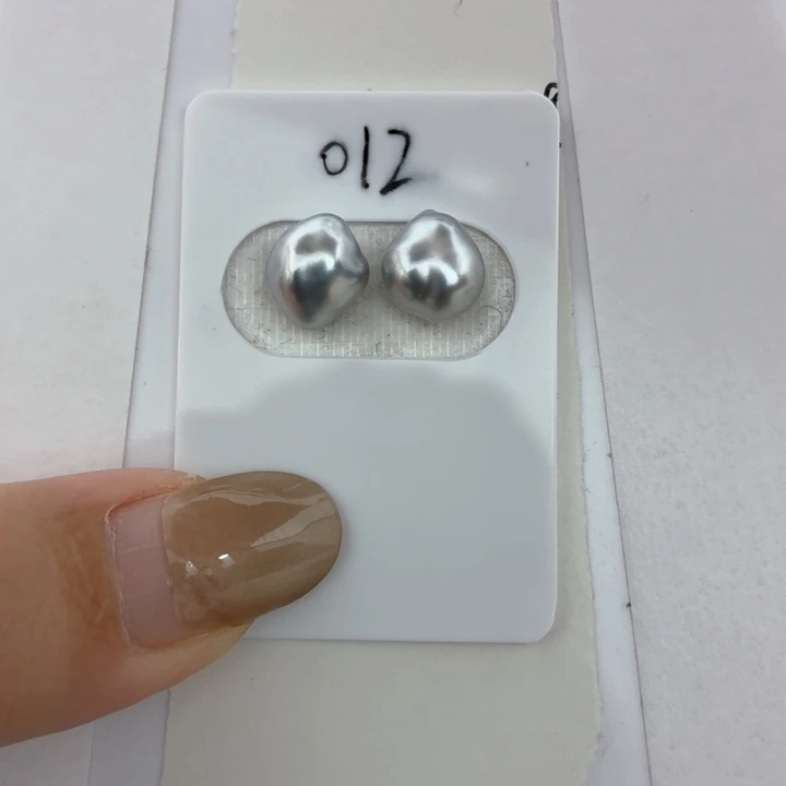 海水珍珠裸珠海水珍珠大溪地铂金灰keshi 裸珠