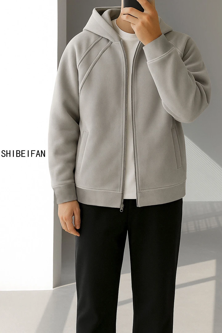 【糯米绒】25年新款原创夹克时尚连帽宽松潮流加厚保暖男女同款卫衣