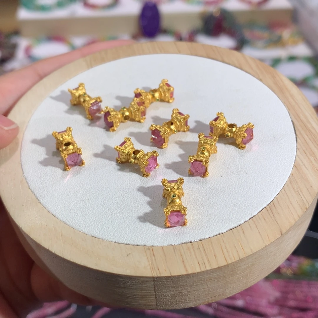 银S925镶嵌配件碧玺多样性发其一