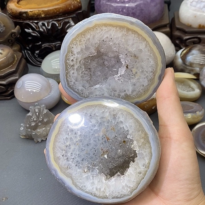 紫晶摆件未镶嵌聚宝盆