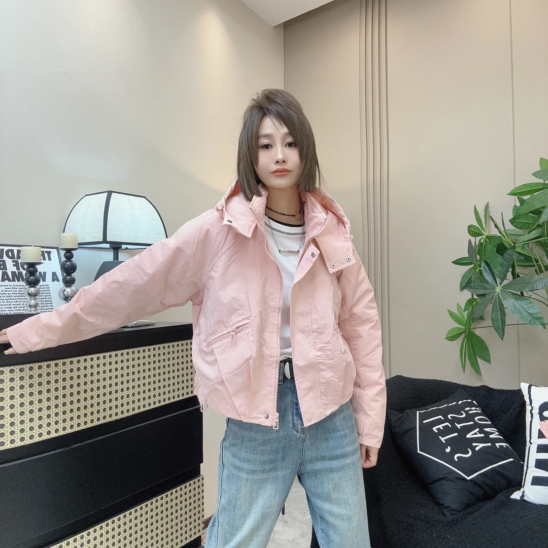 洋仔潮品 9880早春新款设计款连帽宽松显瘦款薄棉外套