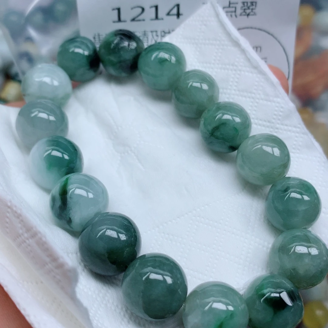翡翠未镶嵌项链珠子翡翠