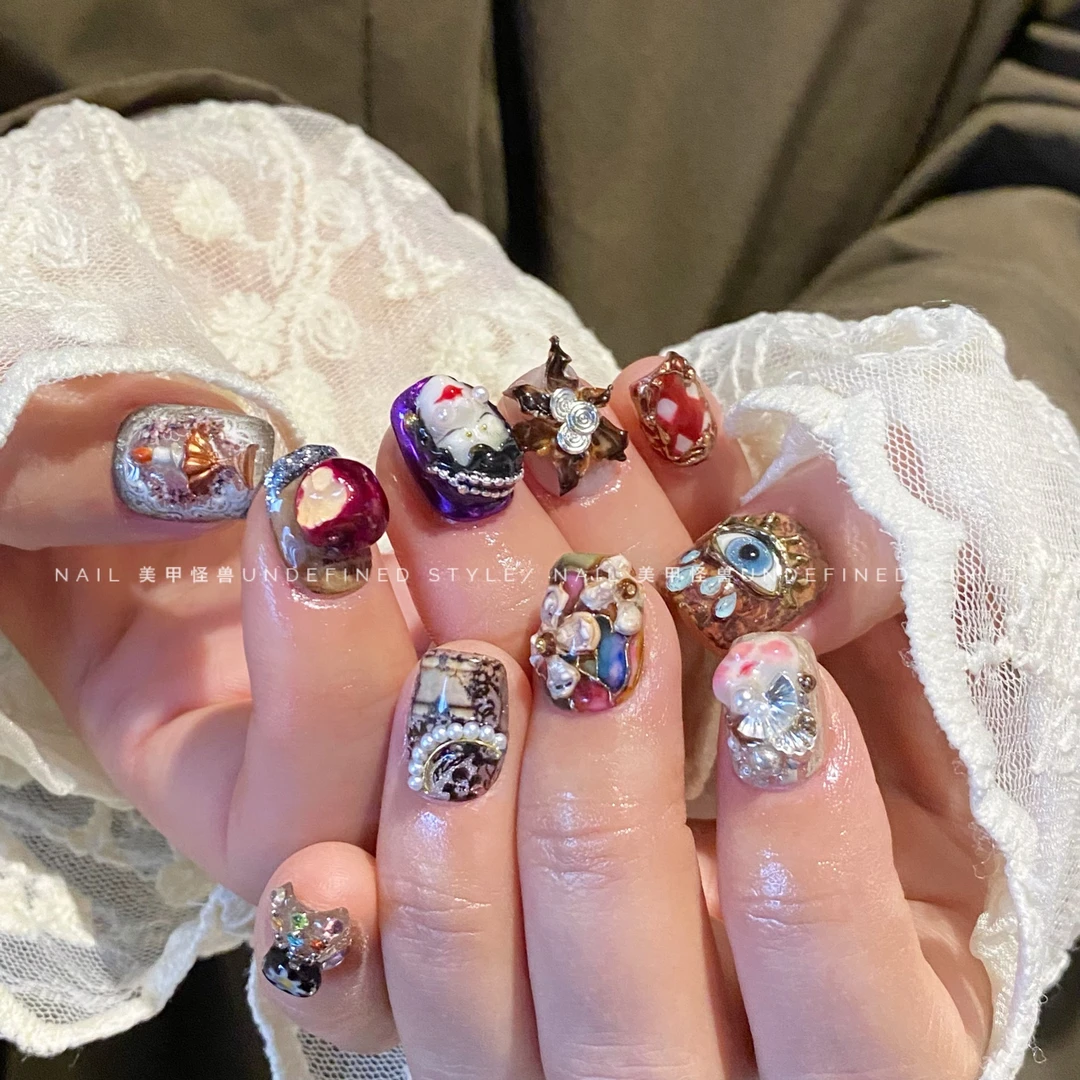 INS | 古典的悲戚の美甲【设计师款NO退换】