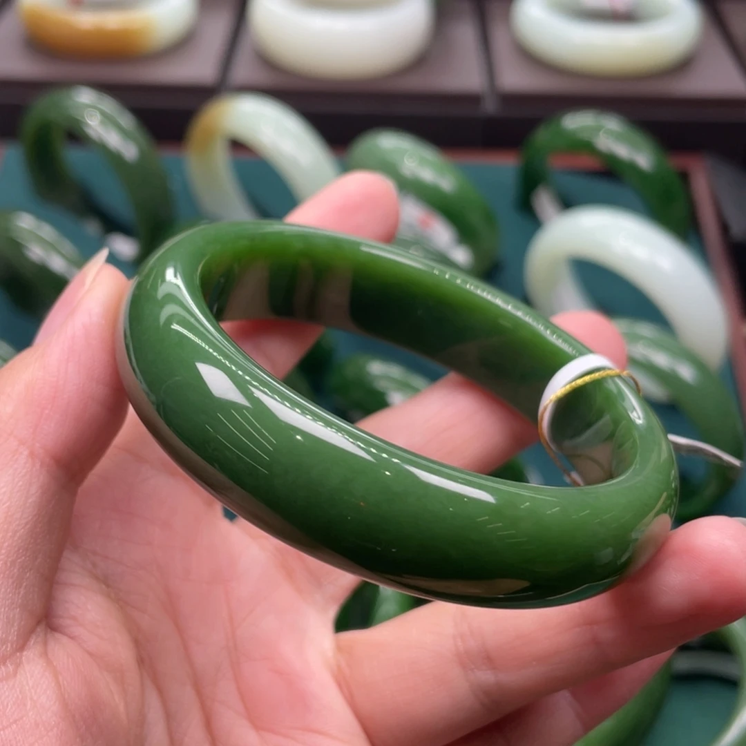 和田玉（碧玉）未镶嵌手镯6162