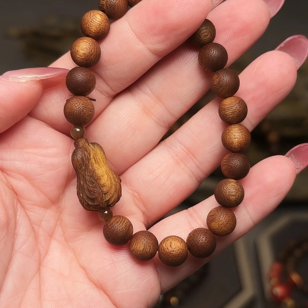 手串沉香富森红土玉化08设计