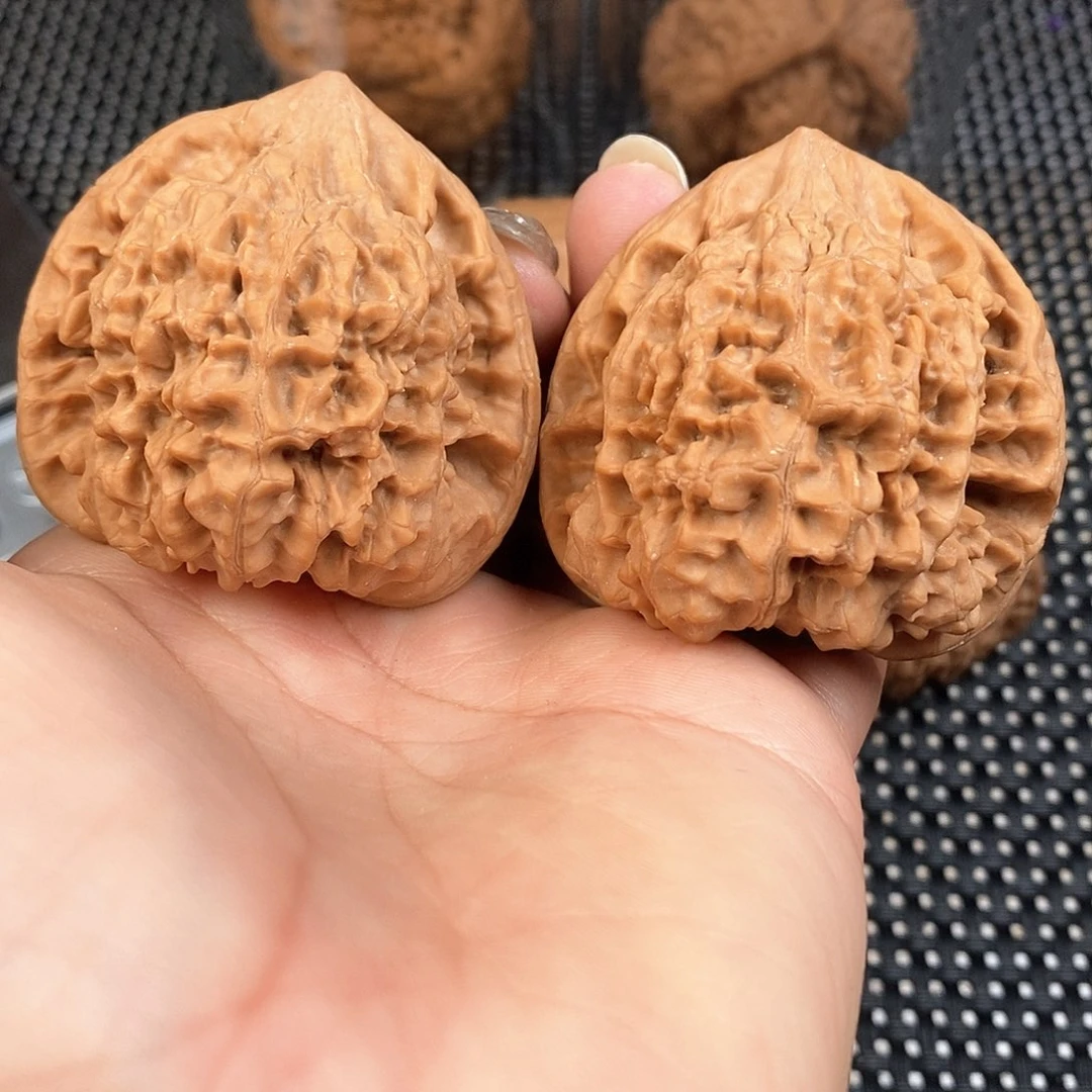 文玩核桃把件48尺官帽全品55.6克