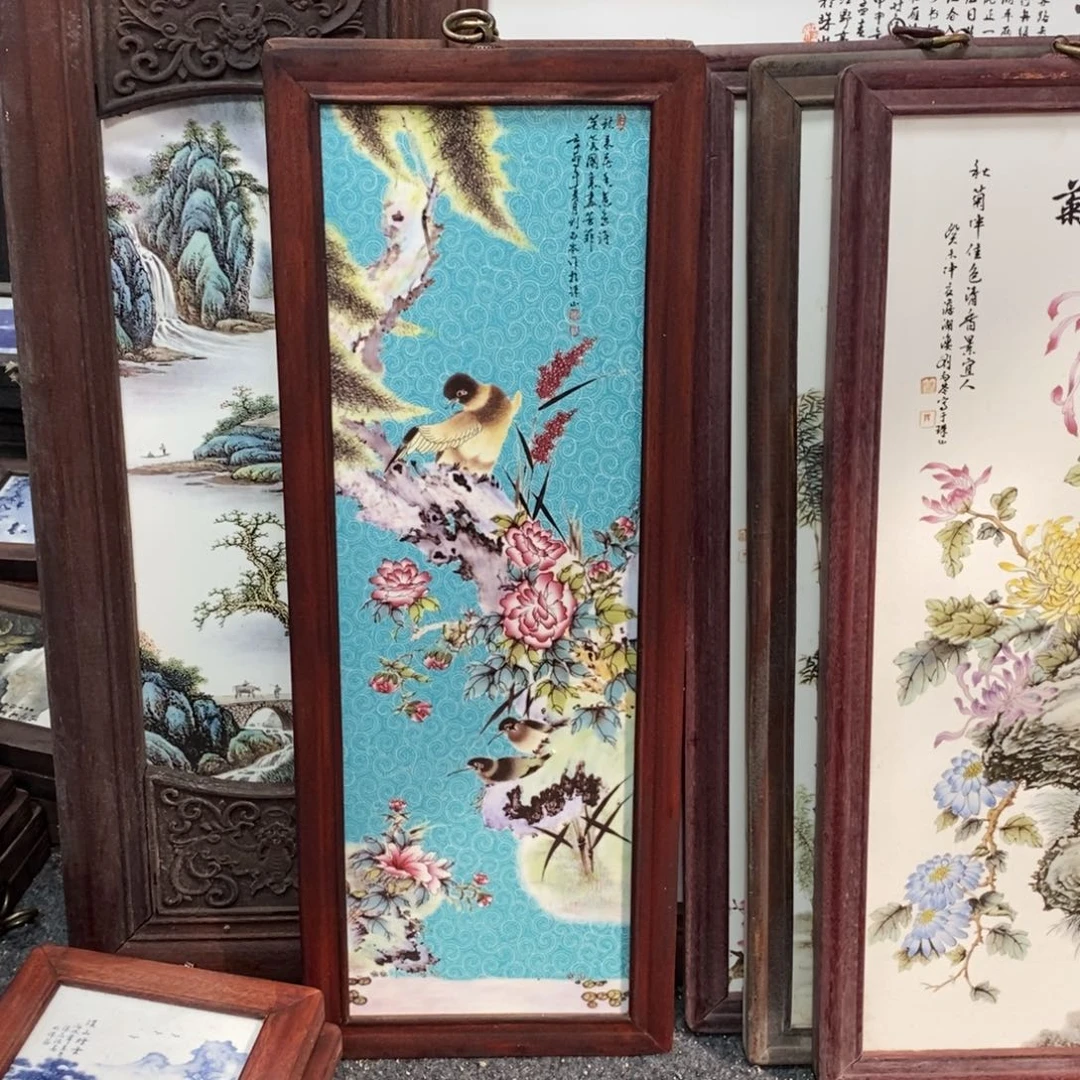 瓷片55*21 景德镇瓷板画柴窑烧制