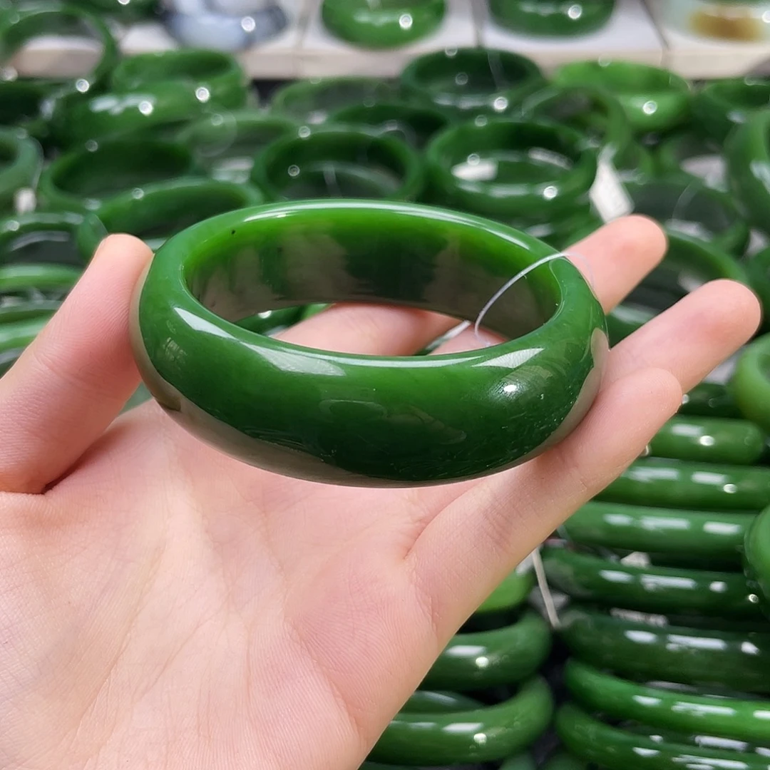 未镶嵌手镯和田玉（碧玉）豆*米