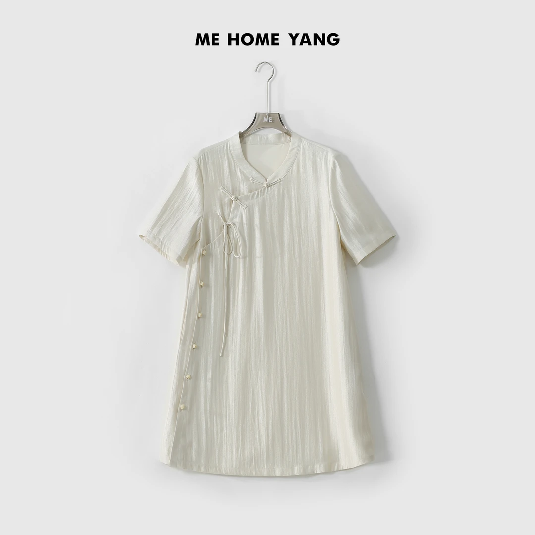 ME【国风连衣裙】高定新中式时尚百搭复古休闲女士旗袍裙 MEQC858