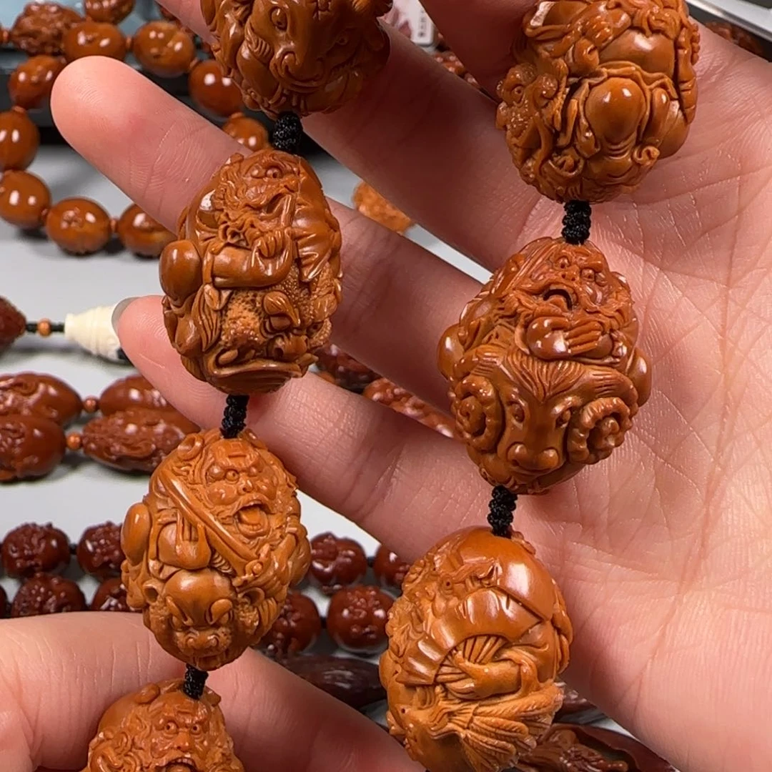 手串橄榄核油核骑兽钟馗手持