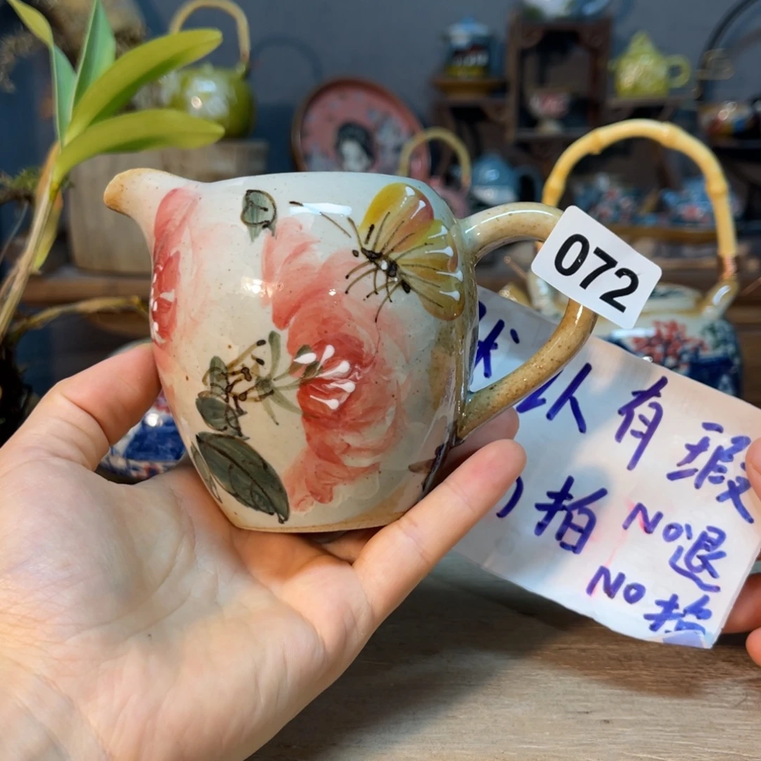 壶素浅陶瓷手工手绘