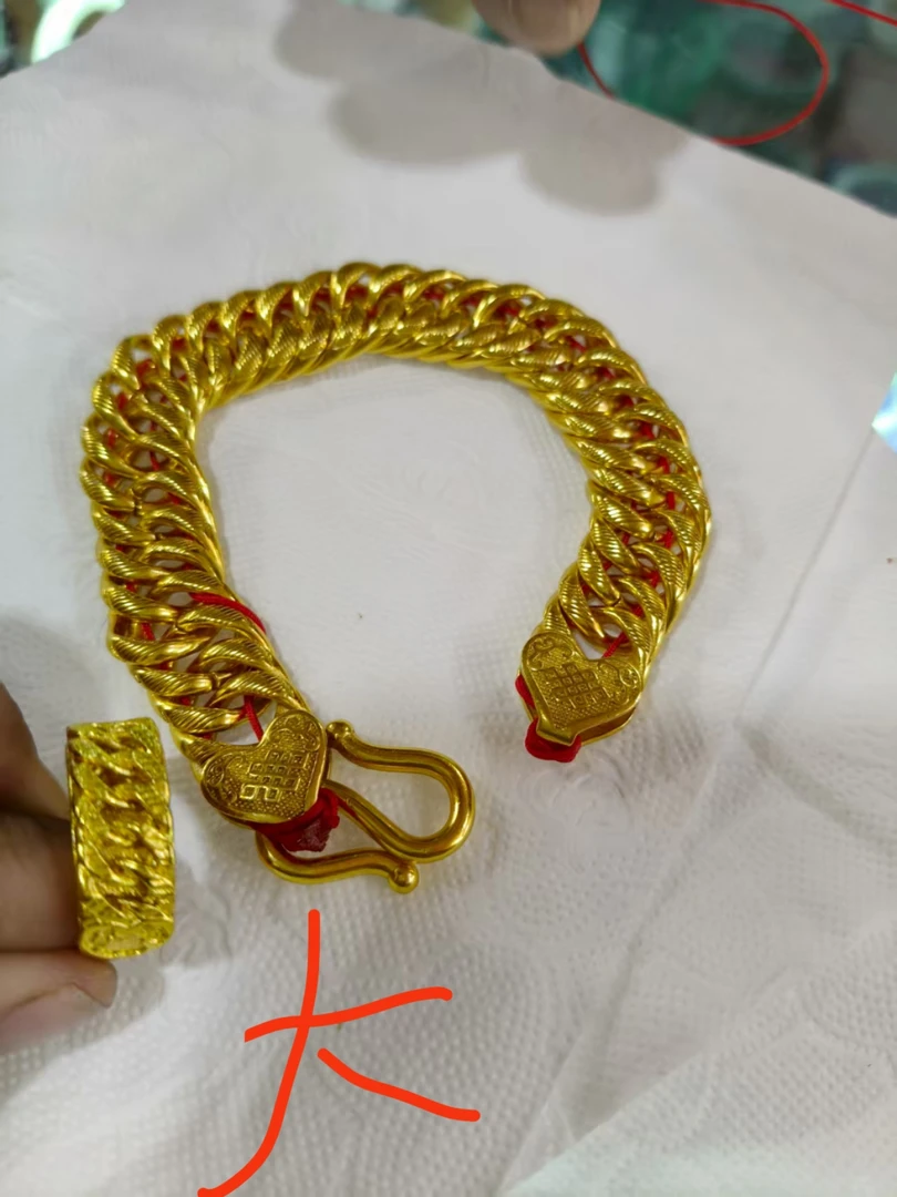 合金亚克力项链 合金手链藏式手链戒指套装男士女生时尚百搭男款