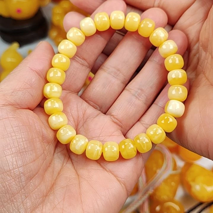 琥珀手串未镶嵌手串9
