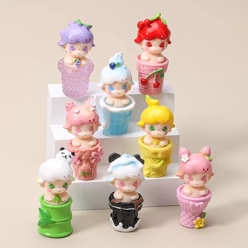 【许愿+对对碰+九宫格】迪莫水果特饮杯diy树脂车载桌面摆件