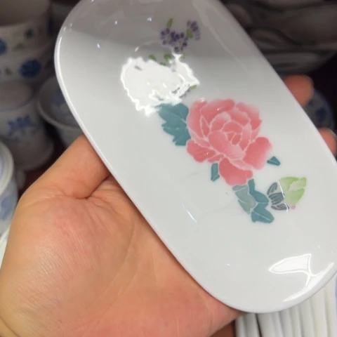 醴陵高温瓷手绘茶巾碟