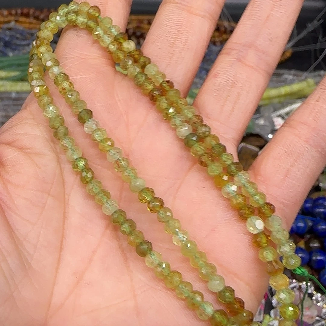 玛瑙/玉髓合金珠宝半成品沙弗莱算盘切面一条4mm