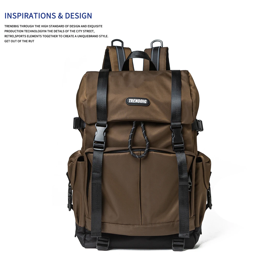 2025新款户外防水双肩包女大学生书包男高初中电脑背包休闲旅行包