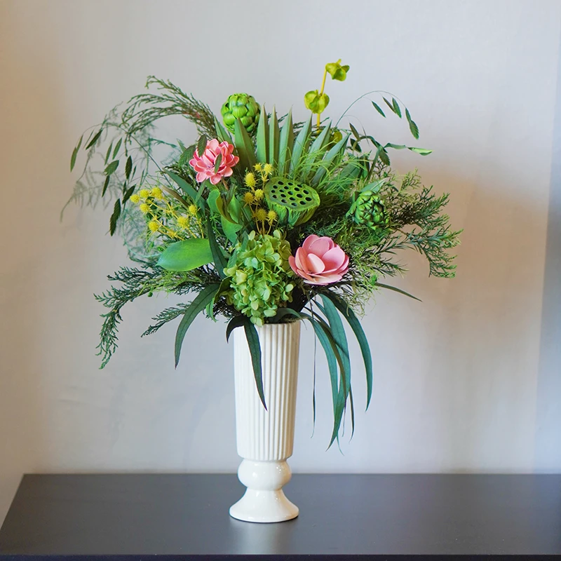 现代简约风玄关电视柜摆件，扇形单面观-仙草