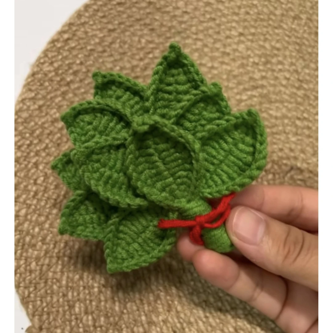 【4·99r/套】柚子叶手工钩针diy材料包亲手制作柚子叶去晦可爱挂件