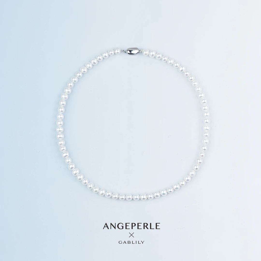 【珠珠推荐】天使之泪S925银淡水珍珠项链6-7mm 经典百搭时尚仙女款