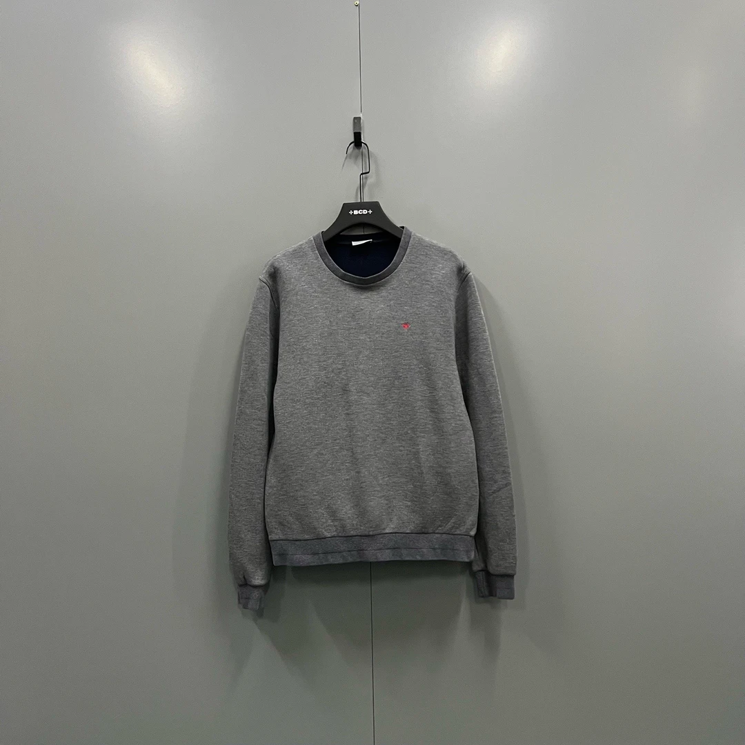 95新 DIOR/迪奥 h915 609241 灰色小蜜蜂刺绣卫衣 M码