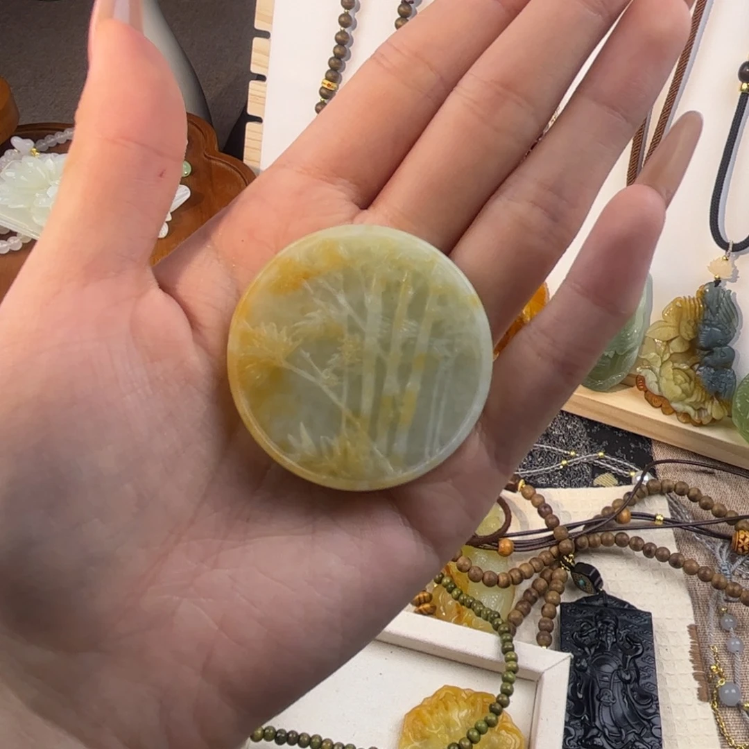 合金岫玉颈饰w*豆