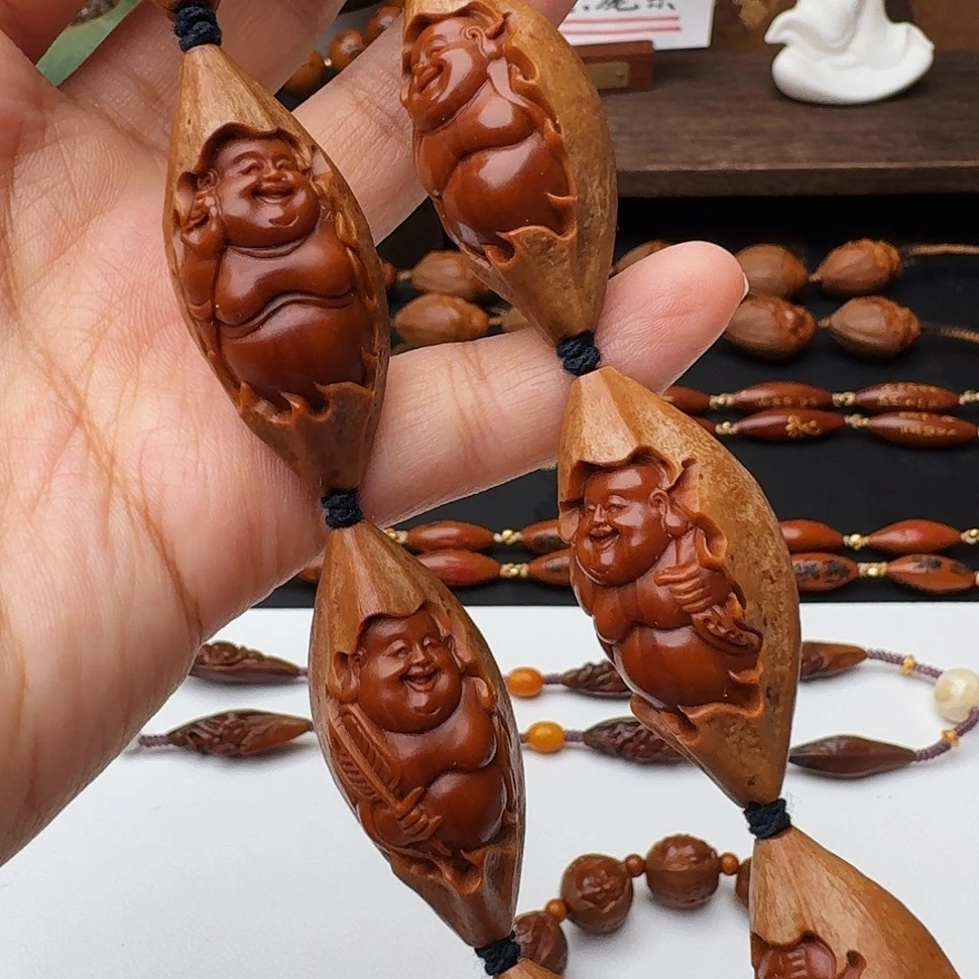 手串/手链橄榄核1.9水晶核，包衣弥勒佛