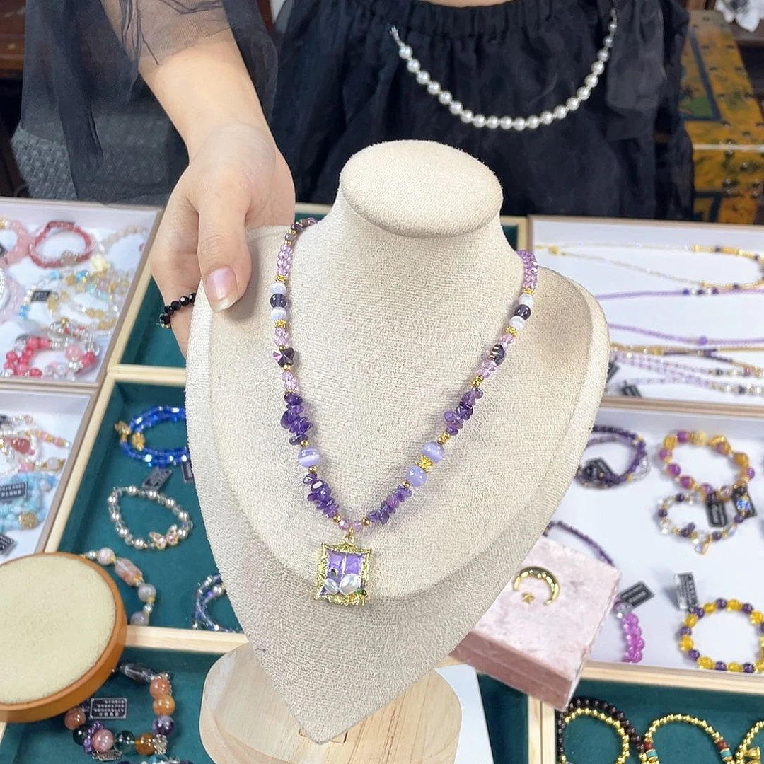 水晶手链银S925镀金镶嵌