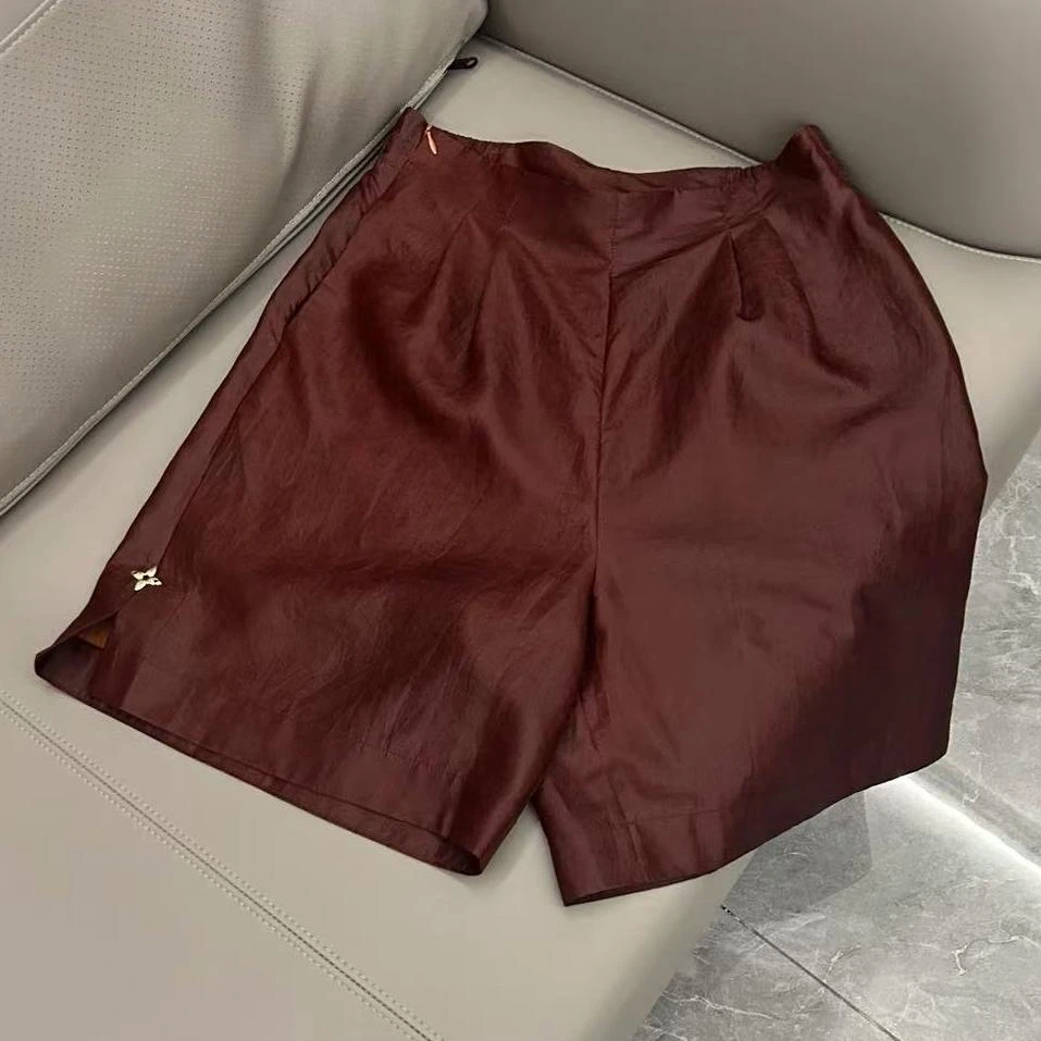 【不羁】100%桑蚕丝香云纱时尚精致休闲五分裤