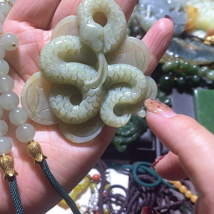 岫玉毛衣链未镶嵌