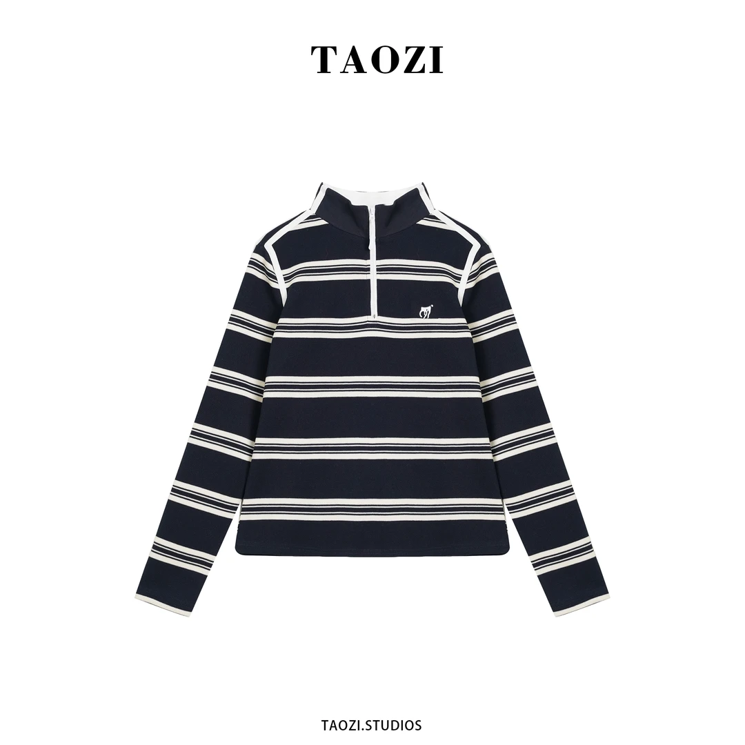 【汶汶】2025秋冬新款百搭简约时尚长袖上衣TZD339