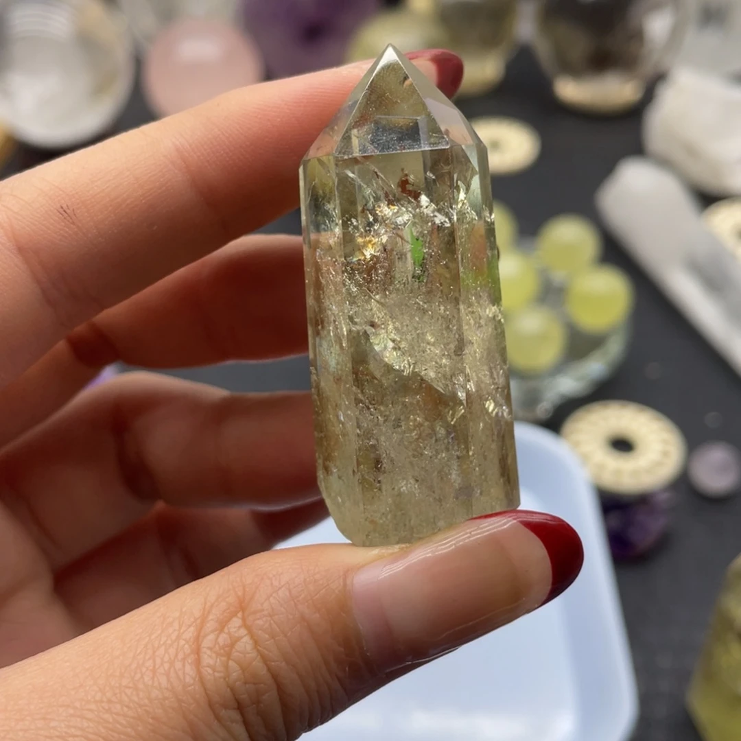 水晶54未镶嵌城****）黄水晶柱