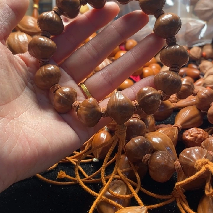 W***.橄榄核手串/手链1.7短圆蜜桃