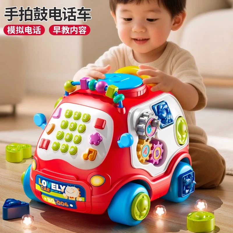 October/怀胎十月宝宝早教多功能电动校巴声乐启蒙益智音乐玩具车