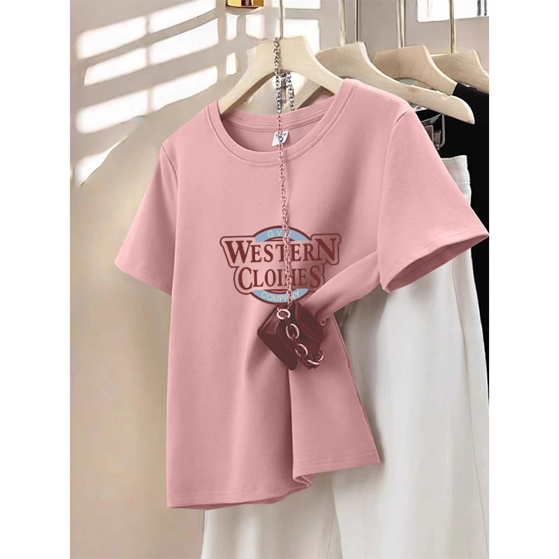 2025春夏秋季新款正肩磨毛短袖t恤女时尚百搭洋气厚款打底衫上衣