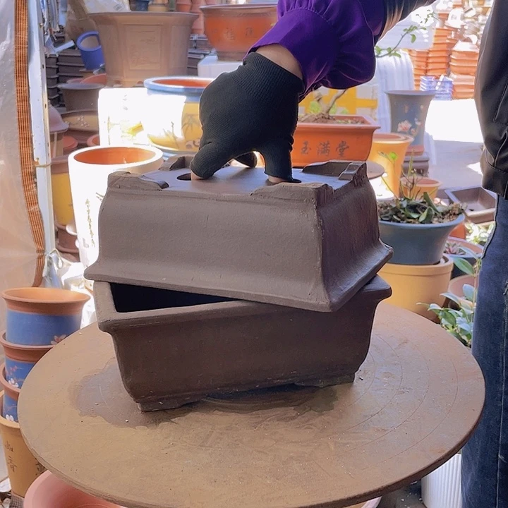 宜兴紫砂素面马槽26-26