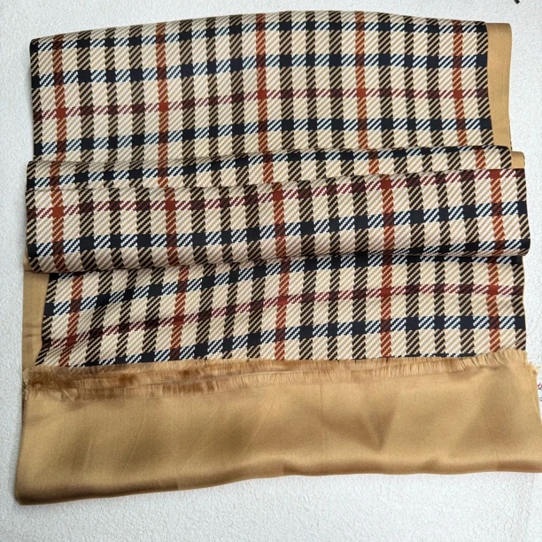 【六六中古】孤品复古经典格子围巾an717