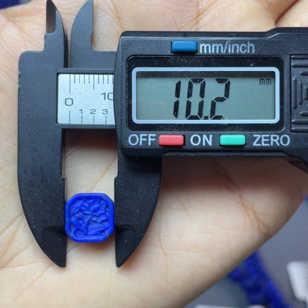 青金石未镶嵌10×10mm哑光莲花配饰